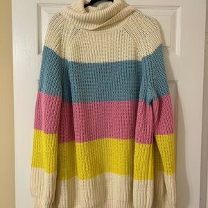 Lazy Oaf Color Block Striped Sweater